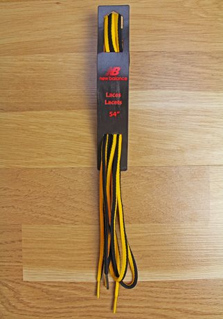 New Balance Athletic Oval Laces Black/Yellow