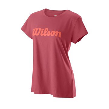 Produkt Wilson W Script Cotton Tee Holly Berry/Peach Echo